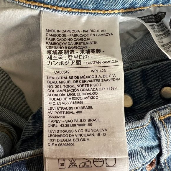 Levi's Women's Wedgie Fit High Rise Straight Leg Jeans Ankle Tango Blue sz 32x26 - Picture 11 of 12